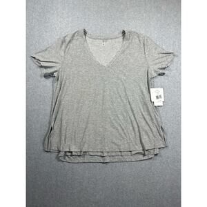 Beyond Yoga Featherweight Cozy Cover Maternity Nursing Tee Women's Size XL Grey
